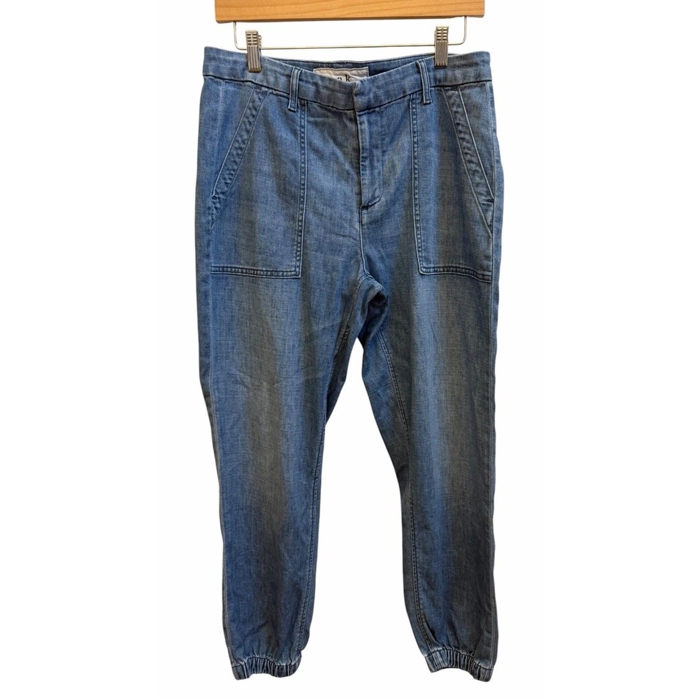 Frank & Eileen Jameson Jogger Womens Sz 6 Jeans Blue Lightweight Denim Ankle